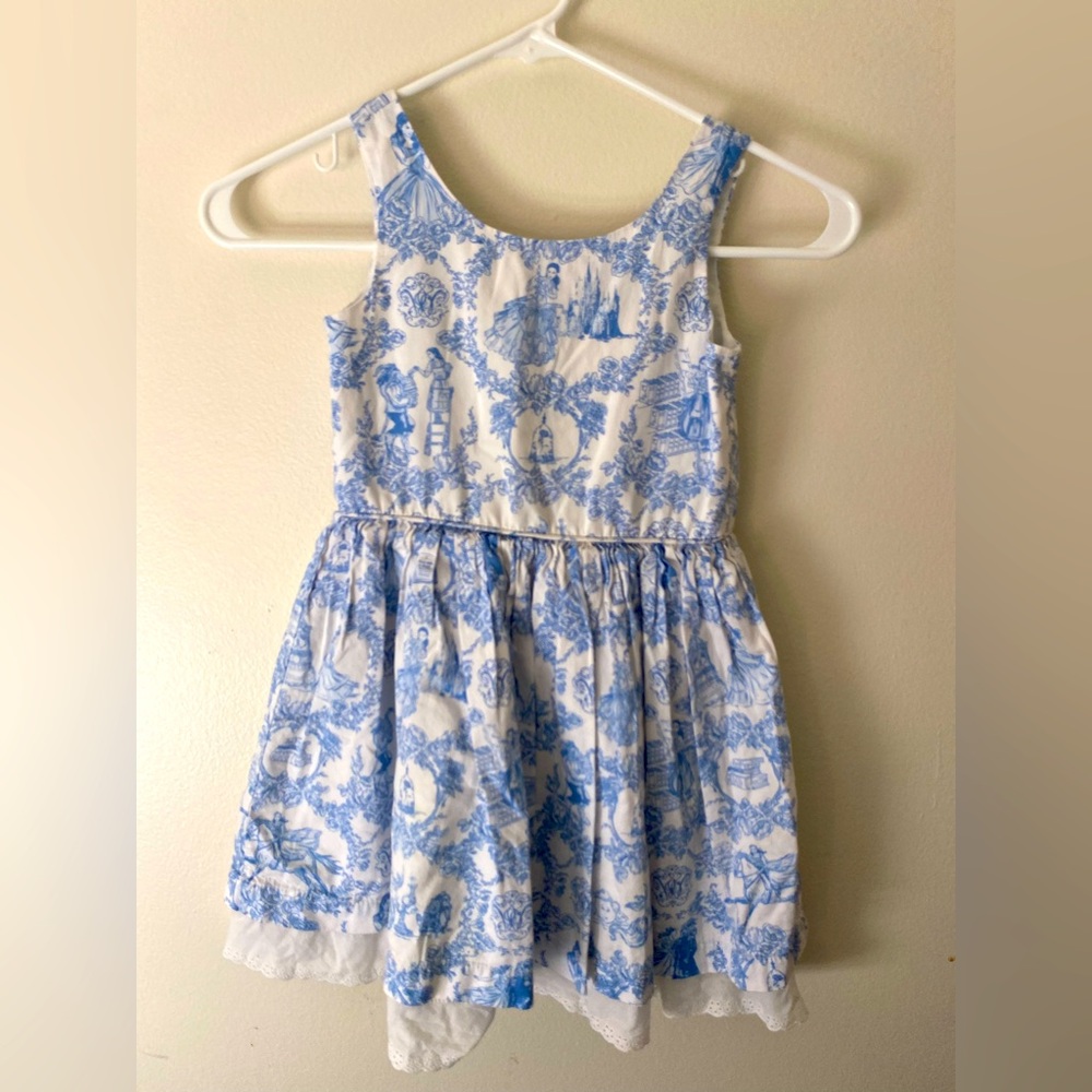 Disney Branded Beauty and The Beast Blue Lace Dress Size 4/5